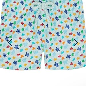 (KIDS) Vilebrequin Turtle Print Swim Shorts